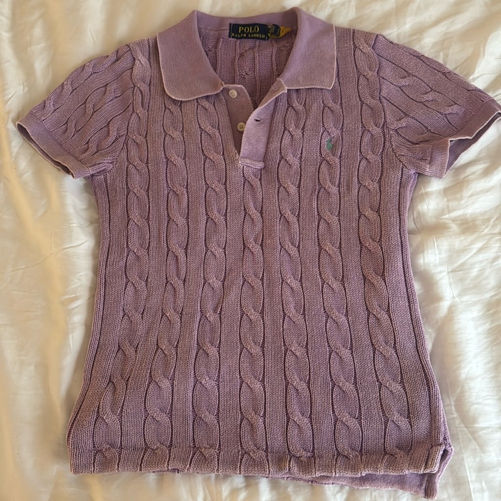 polo ralph lauren knit tshirt purple